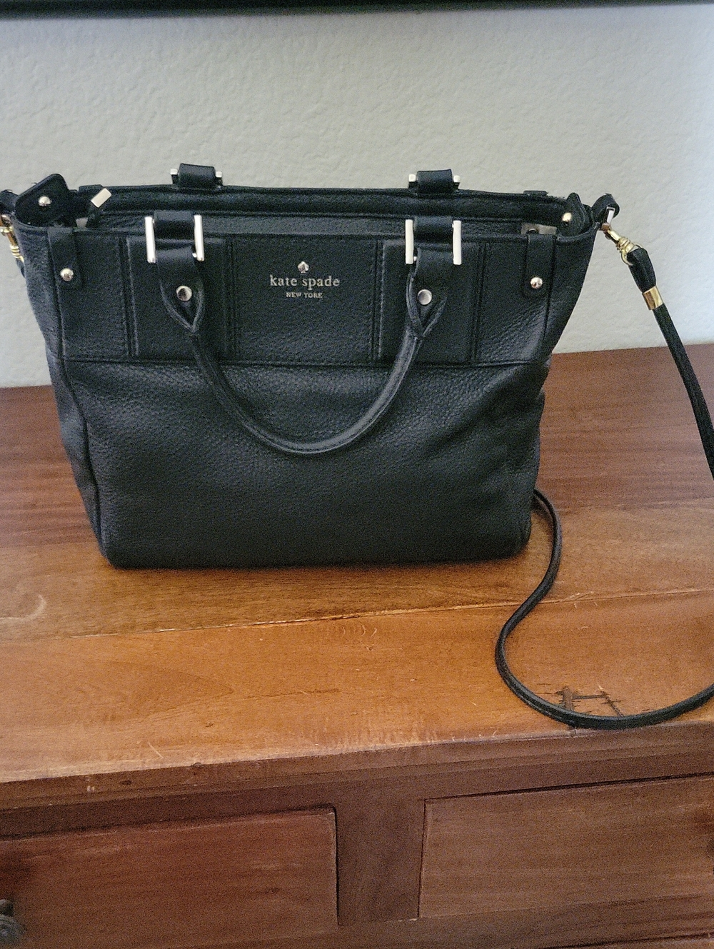kate spade New York Summit Court Gillian Black Leather Satchel